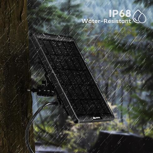 12V Solar Panel for Trail Camera - 6V Solar Panel for Game Camera 5W 6000mAh Solar Lithium Battery Charger for Trail Cam in Kuwait