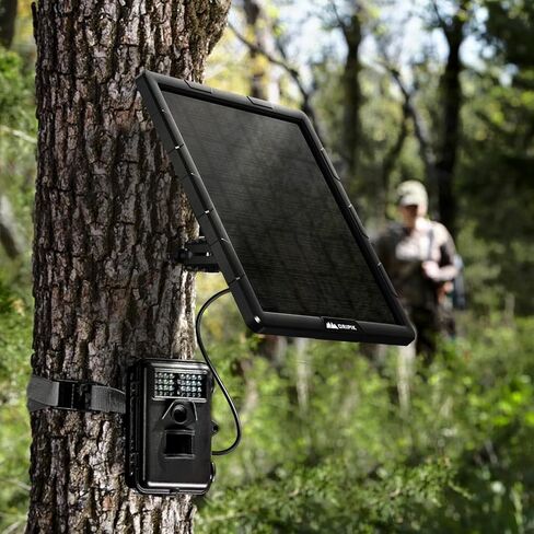 12V Solar Panel for Trail Camera - 6V Solar Panel for Game Camera 5W 6000mAh Solar Lithium Battery Charger for Trail Cam in Kuwait