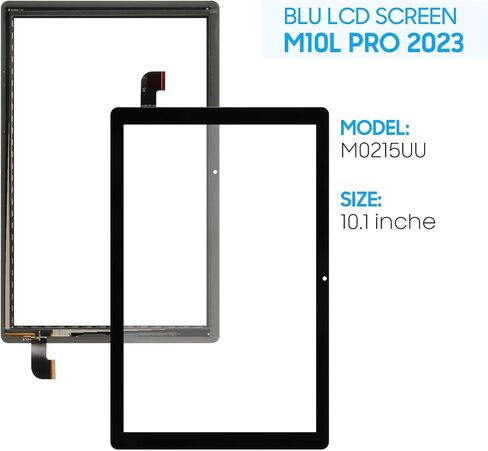 قطع غيار للشاشة التي تعمل باللمس لـ BLU M10L Pro 2023 M0215UU 10.1 بوصة محول رقمي للوحة اللمس الزجاجية الأمامية مع أدوات (لا تشمل LCD) in Saudi Arabia