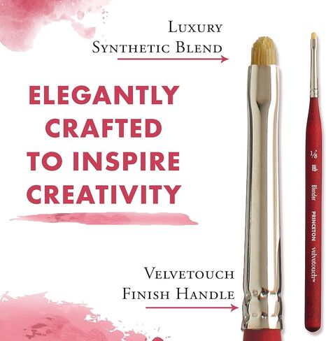 Princeton Velvetouch، السلسلة 3950، فرشاة طلاء للأكريليك والألوان الزيتية والمائية، خلاط صغير، 1/8 بوصة in Saudi Arabia