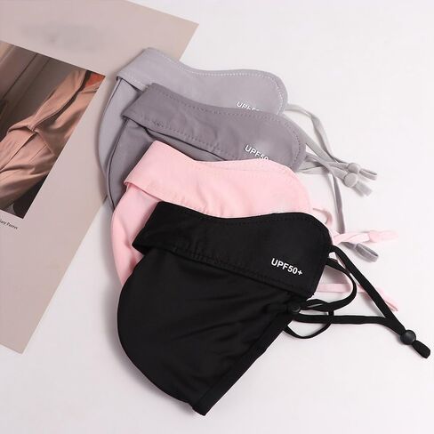 Ice Silk Face Mask Sun Protection UPF 50+ UV Face Cover Breathable Eye Protection Women Mask for Fishing Hiking Cycling in Saudi Arabia