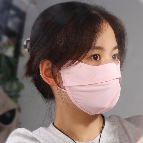 Ice Silk Face Mask Sun Protection UPF 50+ UV Face Cover Breathable Eye Protection Women Mask for Fishing Hiking Cycling in Saudi Arabia