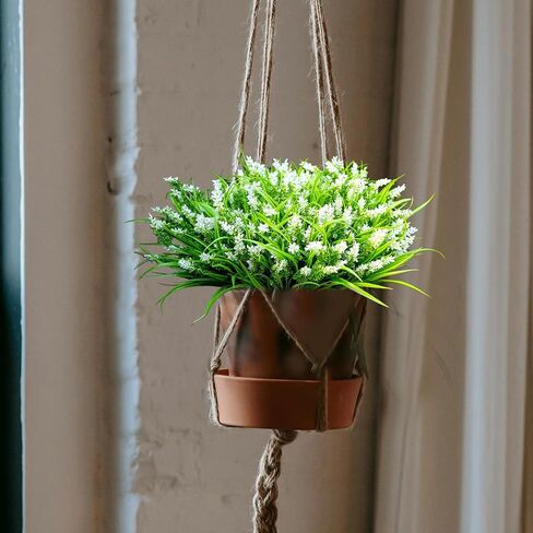 Artificial Fake Plants Flowers for Outdoor Decoration,24 Bundles Plastic Lavender Faux Flowers UV Resistant for Home Garden Planter Porch Patio Yard Decor (White) in Saudi Arabia