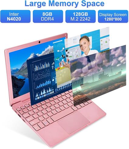 Mini Laptop,10.1Inch 8GB RAM 128GB SSD,IPS Display with Intel Celeron N4020 Processor (up to 2.8Ghz),Lightweight and Powerful with Windows 11 OS Small Computer. (Iron Gray) in Saudi Arabia