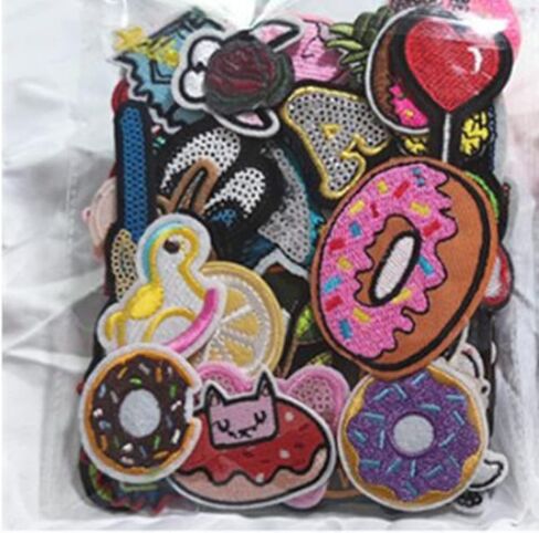 50PCS Random Assorted Styles Funny Patch Repair Embroidered Appliques Sew on Patches Embroidered Patches Iron on Patches for Clothes for Dress Hat Jeans DIY Accessories in Saudi Arabia