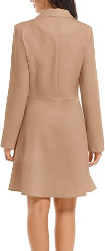 Oversized Long Sleeve Luxe Button Down Blazer Dress for Women Casual Work Office Events Midi Dress in Saudi Arabia