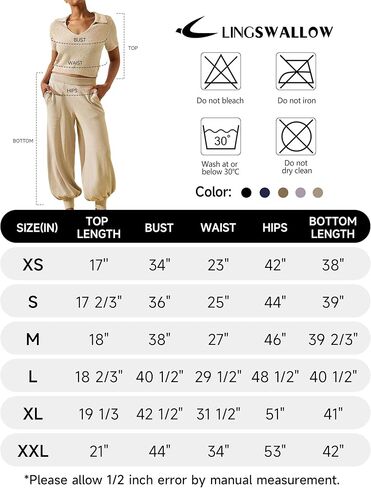 Lingswallow مجموعات سترة قطعتين للنساء - كنزة صوفية متماسكة والسراويل عالية الخصر صالة مجموعات ملابس النساء in Kuwait