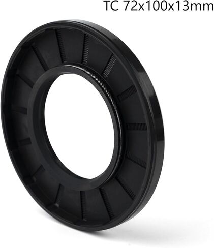 XiKe Oil Shaft Seal, Lip Seals, TC 72x100x13mm Nitrile Rubber Cover Double Lip with Spring, Oil Seals for Bearing Shafts,Rotating Shafts,etc., Black Pack of 1 in Saudi Arabia