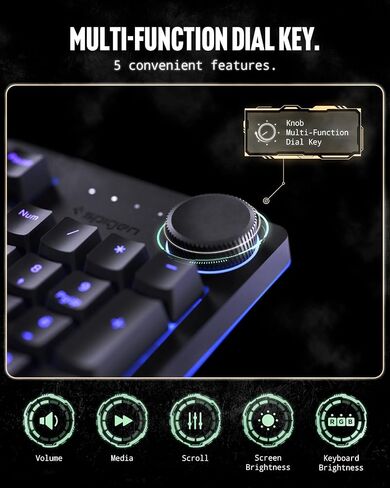 لوحة مفاتيح الألعاب الميكانيكية Spigen ArcPlay Real Dual 8K بمعدل 8,000 هرتز ومعدل المسح ومعدل المسح Doubleshot PBT Keycaps - مفتاح قرص متعدد الوظائف - إضاءة خلفية RGB - 104 مفاتيح بالحجم الكامل (تتضمن أغطية مفاتيح إضافية) in Saudi Arabia