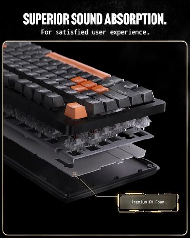 لوحة مفاتيح الألعاب الميكانيكية Spigen ArcPlay Real Dual 8K بمعدل 8,000 هرتز ومعدل المسح ومعدل المسح Doubleshot PBT Keycaps - مفتاح قرص متعدد الوظائف - إضاءة خلفية RGB - 104 مفاتيح بالحجم الكامل (تتضمن أغطية مفاتيح إضافية) in Saudi Arabia