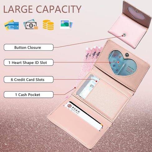 Small Womens Wallet, Cute Cat Tri-Folded Girls Wallet Slim Kawaii Wallet for Teens, Fashion Small Wrist Wallet with Cash Pocket Card Holder ID Window (Cat Blue) in Saudi Arabia