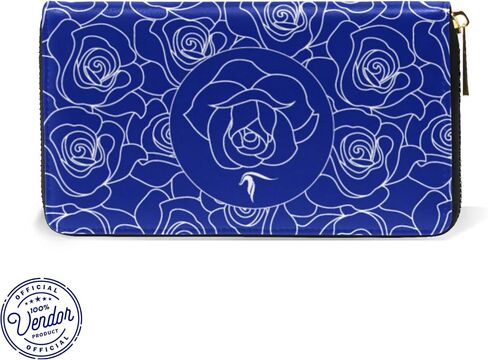 Zeta Phi Beta Paraphernalia - محفظة بسحاب من الجلد النباتي - هدايا نادي نسائي للنساء - FINER - البائع الرسمي in Saudi Arabia