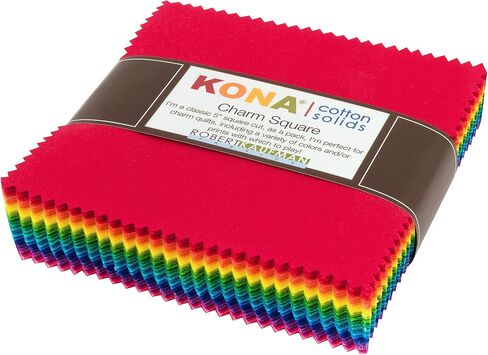 Kona Cotton Solids Bright Charm Square 85 5-inch Squares Charm Pack Robert Kaufman CHS-693-85 in Saudi Arabia