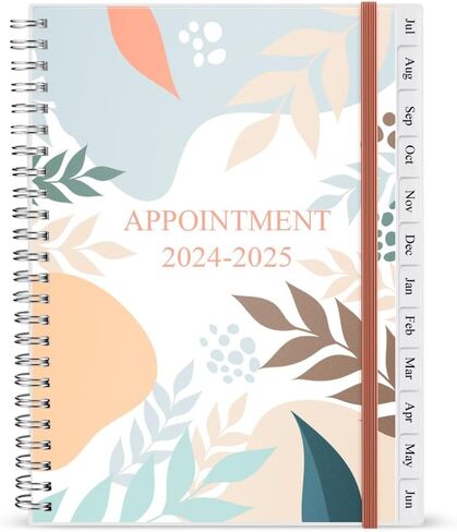 2024-2025 Appointment Book - A5 Appointment Planner with 12 Monthly Tabs from Jul. 2024-Jun 2025 5.8x8.25 In Appointment Book, Flexible Cover, Twin-Wire Binding, 2024-2025 Monthly Appointment Planner in Saudi Arabia
