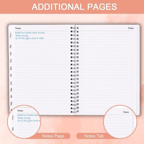 2024-2025 Appointment Book - A5 Appointment Planner with 12 Monthly Tabs from Jul. 2024-Jun 2025 5.8x8.25 In Appointment Book, Flexible Cover, Twin-Wire Binding, 2024-2025 Monthly Appointment Planner in Saudi Arabia