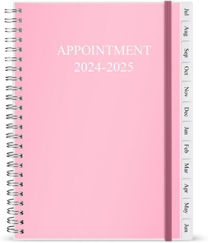 2024-2025 Appointment Book - A5 Appointment Planner with 12 Monthly Tabs from Jul. 2024-Jun 2025 5.8x8.25 In Appointment Book, Flexible Cover, Twin-Wire Binding, 2024-2025 Monthly Appointment Planner in Saudi Arabia