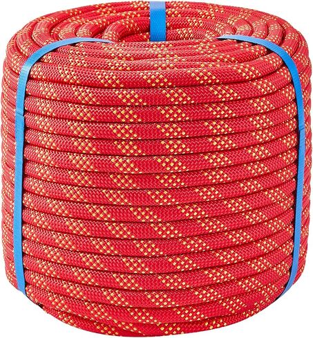 3/8 Inch 120ft Double Braided Polyester Arborist Rope, Heavy Duty Nylon Rope for Anchor, Tree Work, Cargo, Pulling, Sailing(ArmyGreen) in Kuwait