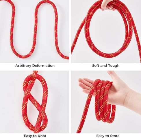 3/8 Inch 120ft Double Braided Polyester Arborist Rope, Heavy Duty Nylon Rope for Anchor, Tree Work, Cargo, Pulling, Sailing(ArmyGreen) in Kuwait