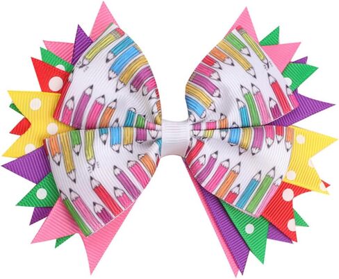 Toddler Girls Back to School Dress - Apple, Pencil, Crayon, Schoolbag, Letter Print Ruffle Dresses in Saudi Arabia