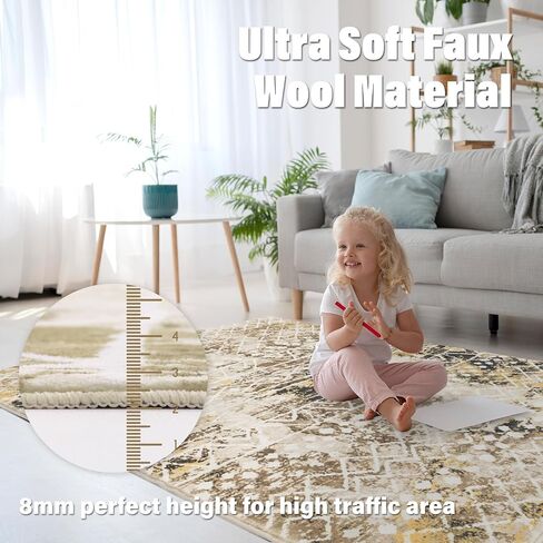 2x3 Washable Area Rug Non Slip Boho Moroccan Entryway Rug Indoor, Small Farmhouse Geometric Door Mat, Ultra Soft Low Pile Woven Floor Carpet for Kitchen,Bathroom, Laundry,Front Porch(Cream) in Saudi Arabia