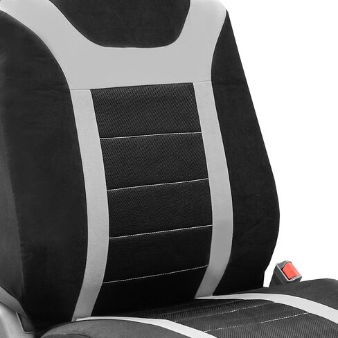 FH Group FB070102 Sports Seat Covers (Black) Front Set with Gift – Universal Fit for Cars Trucks & SUVs in Saudi Arabia