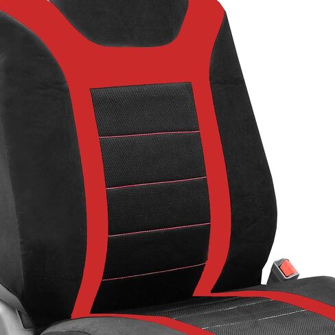 FH Group FB070102 Sports Seat Covers (Black) Front Set with Gift – Universal Fit for Cars Trucks & SUVs in Saudi Arabia