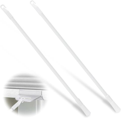2pcs 17 Inch Aluminum Curtain Stick Blind Tilt Wand for Window, Blind Wand Replacement with Hook, Blinds Stick Replacement(17 inch) in Saudi Arabia