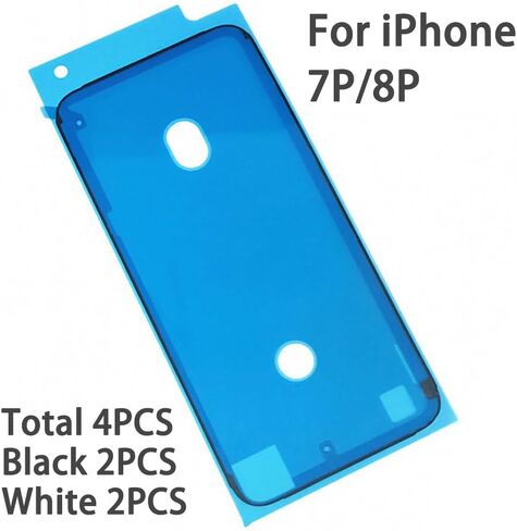 لاصق مانع للتسرب للشاشة مقاوم للماء (4 قطع) لهاتف iPhone 7Plus 8Plus، إطار أمامي لشاشة LCD وشريط لاصق مقطوع مسبقًا، جزء بديل لاصق لهاتف iPhone 7plus/8plus in Saudi Arabia