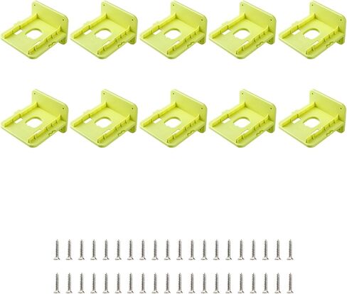10 Pack Replacment for Ryobi 18V Battery Holder with Screws, Battery Mount Holder Compatible with Ryobi 18V Cordless Battery P102 P103 P104 P105, Tool Organizer Storage for 18V Battery in Saudi Arabia