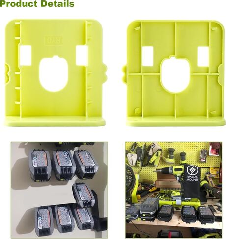 10 Pack Replacment for Ryobi 18V Battery Holder with Screws, Battery Mount Holder Compatible with Ryobi 18V Cordless Battery P102 P103 P104 P105, Tool Organizer Storage for 18V Battery in Saudi Arabia