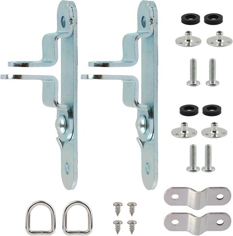 Enclosed Trailer Door Latch,2PCS Cargo Trailer Door Latch, Cargo Trailer Hasp for Enclosed Cargo Trailer Door Latch with Screw Nut Gasket and D Ring Mounting Firmware in Saudi Arabia