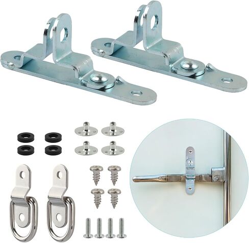 Enclosed Trailer Door Latch,2PCS Cargo Trailer Door Latch, Cargo Trailer Hasp for Enclosed Cargo Trailer Door Latch with Screw Nut Gasket and D Ring Mounting Firmware in Saudi Arabia
