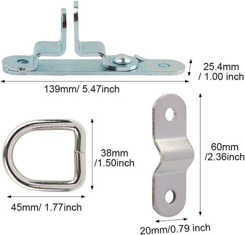 Enclosed Trailer Door Latch,2PCS Cargo Trailer Door Latch, Cargo Trailer Hasp for Enclosed Cargo Trailer Door Latch with Screw Nut Gasket and D Ring Mounting Firmware in Saudi Arabia