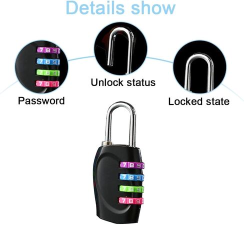 2 أقفال مكونة من 4 أرقام، أقفال مجمعة قابلة لإعادة التشكيل، أقفال للأمتعة الثقيلة، خزائن لموظفي المدرسة في صالة الألعاب الرياضية in Kuwait