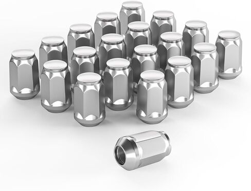 20 قطعة من صواميل عروة الكروم مقاس 14 × 1.5 من ريتشيير، 1.38 بوصة M14x1.5 صواميل عروة منتفخة بنهاية مغلقة - مقعد مخروطي - صامولة عروة سداسية 19 مم لكامارو تندرا سيكويا تاهو والمزيد in Kuwait