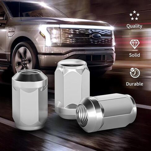 20 قطعة من صواميل عروة الكروم مقاس 14 × 1.5 من ريتشيير، 1.38 بوصة M14x1.5 صواميل عروة منتفخة بنهاية مغلقة - مقعد مخروطي - صامولة عروة سداسية 19 مم لكامارو تندرا سيكويا تاهو والمزيد in Kuwait