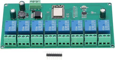 WIFI 8‑Channel Relay Module ESP8266 Development Board DC 7-28V / 5V Voltage Monitoring Relays for Wireless Control in Saudi Arabia
