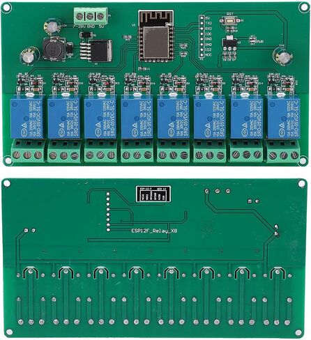 WIFI 8‑Channel Relay Module ESP8266 Development Board DC 7-28V / 5V Voltage Monitoring Relays for Wireless Control in Saudi Arabia