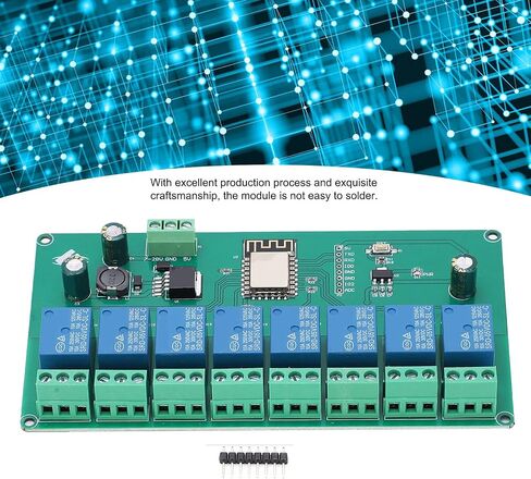 WIFI 8‑Channel Relay Module ESP8266 Development Board DC 7-28V / 5V Voltage Monitoring Relays for Wireless Control in Saudi Arabia