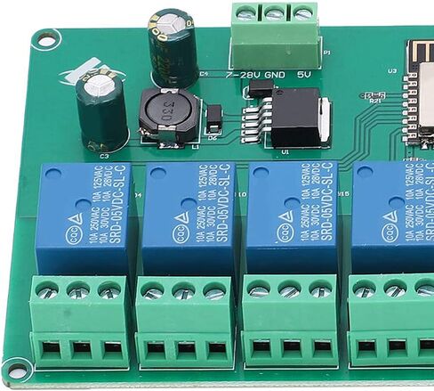 WIFI 8‑Channel Relay Module ESP8266 Development Board DC 7-28V / 5V Voltage Monitoring Relays for Wireless Control in Saudi Arabia