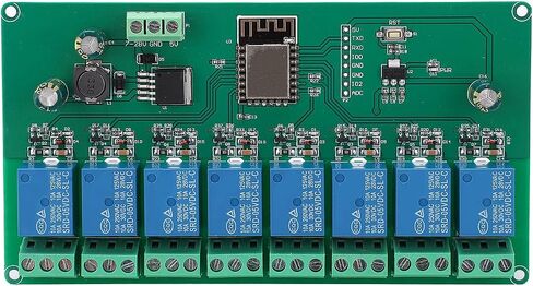 WIFI 8‑Channel Relay Module ESP8266 Development Board DC 7-28V / 5V Voltage Monitoring Relays for Wireless Control in Saudi Arabia