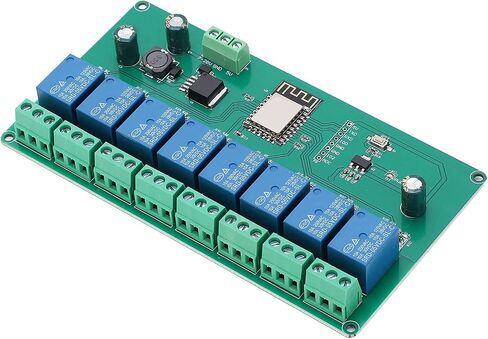 WIFI 8‑Channel Relay Module ESP8266 Development Board DC 7-28V / 5V Voltage Monitoring Relays for Wireless Control in Saudi Arabia
