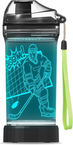 Kids Water Bottle with Video Game Design 3D Glowing LED Light-Tritan BPA Free,Perfect for Back-to-School Season, Girls, Boys, Kids, Holiday Camping, Picnic Gifts - 14 oz Travel Mug in Saudi Arabia