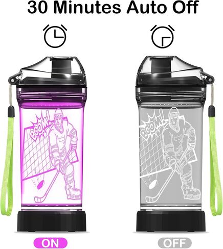 Kids Water Bottle with Video Game Design 3D Glowing LED Light-Tritan BPA Free,Perfect for Back-to-School Season, Girls, Boys, Kids, Holiday Camping, Picnic Gifts - 14 oz Travel Mug in Saudi Arabia