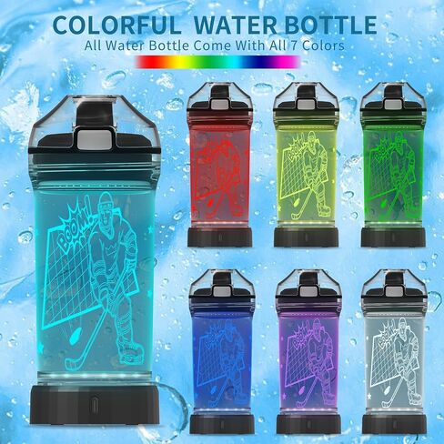 Kids Water Bottle with Video Game Design 3D Glowing LED Light-Tritan BPA Free,Perfect for Back-to-School Season, Girls, Boys, Kids, Holiday Camping, Picnic Gifts - 14 oz Travel Mug in Saudi Arabia