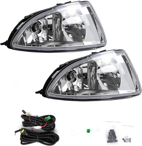Fog Light for 2004 2005 Civic 2/4Dr (EM2/ ES1/ ES2) Clear Bumper Fog Light with Halogen Light Bulbs And Wiring Harness & Clear Lens Kit Fl7041 in Saudi Arabia