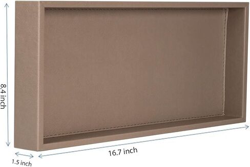 Valet Tray, Leather Tray, Elegant Key Jewelry Organizer, Desktop Organizer, Serving Tray, Yacht Accessories (Matte Camel, Large) in Saudi Arabia