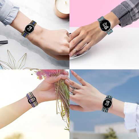 حزام مطاطي 20 مم متوافق مع ساعة Samsung Galaxy Watch 5/4/6 40 مم 44 مم/ساعة 5 Pro 45 مم/ساعة 4 كلاسيكية 42 مم 46 مم/ساعة 3 41 مم/ساعة Galaxy 42 مم/أكتيف 40 مم/أكتيف 2 40 44 مم، حزام نايلون للرجال والنساء in Kuwait