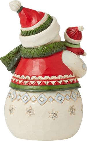 Enesco Jim Shore Heartwood Creek Snowmom and Snowbaby Hugging Pint-Sized Figurine, 4.9 Inch, Multicolor in Saudi Arabia