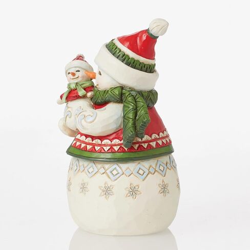 Enesco Jim Shore Heartwood Creek Snowmom and Snowbaby Hugging Pint-Sized Figurine, 4.9 Inch, Multicolor in Saudi Arabia